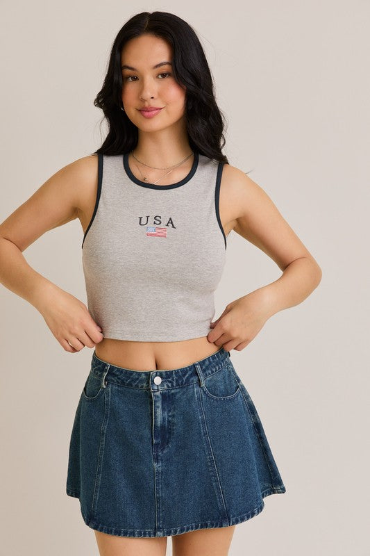 FINAL SALE Farrah Flag Tank