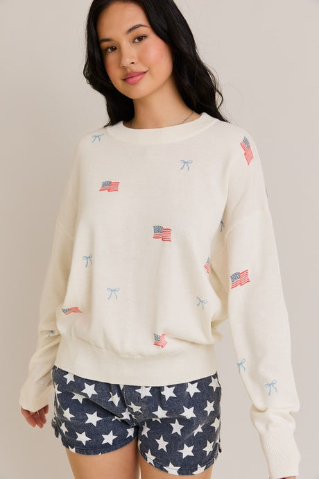 Bow Flag Sweater