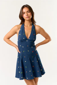 Flower Denim Dress