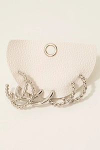 Mary Silver Hoop Set