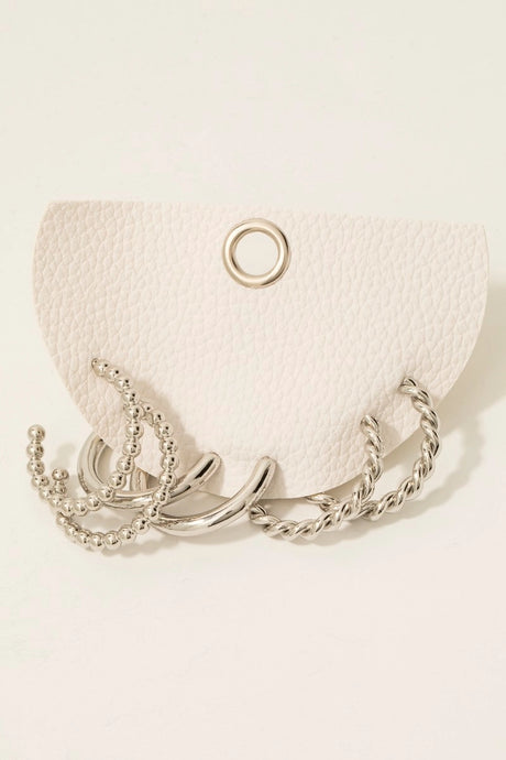 Mary Silver Hoop Set