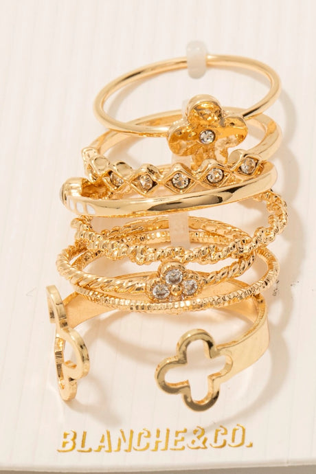 Clara Clover Ring Set