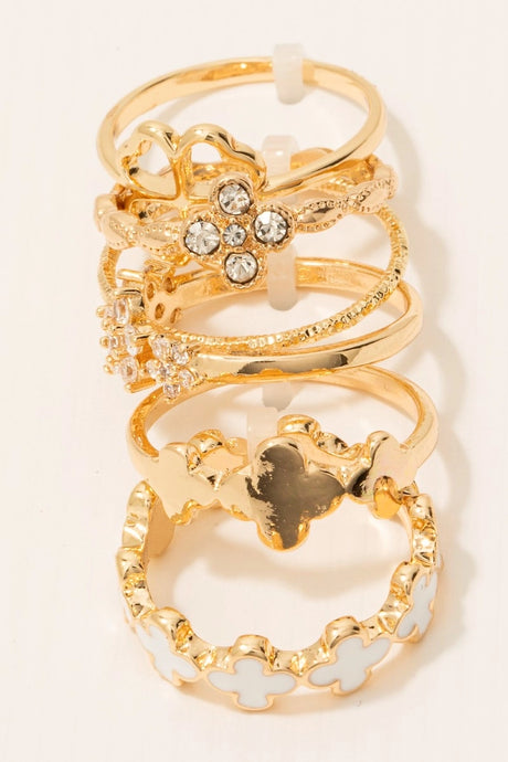 Kayla Clover Ring Set
