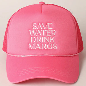 Drink Margs Hat-Hot Pink