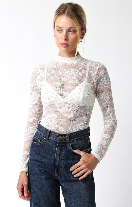 Emily Lace Top-Cream