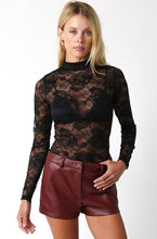 Emily Lace Top-Black