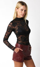Emily Lace Top-Black