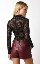 Emily Lace Top-Black