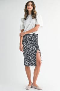Marisol Midi Skirt-Black/White