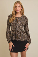 Liz Leopard Top
