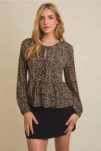 Liz Leopard Top