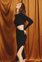 Shelly Midi Dress-Black