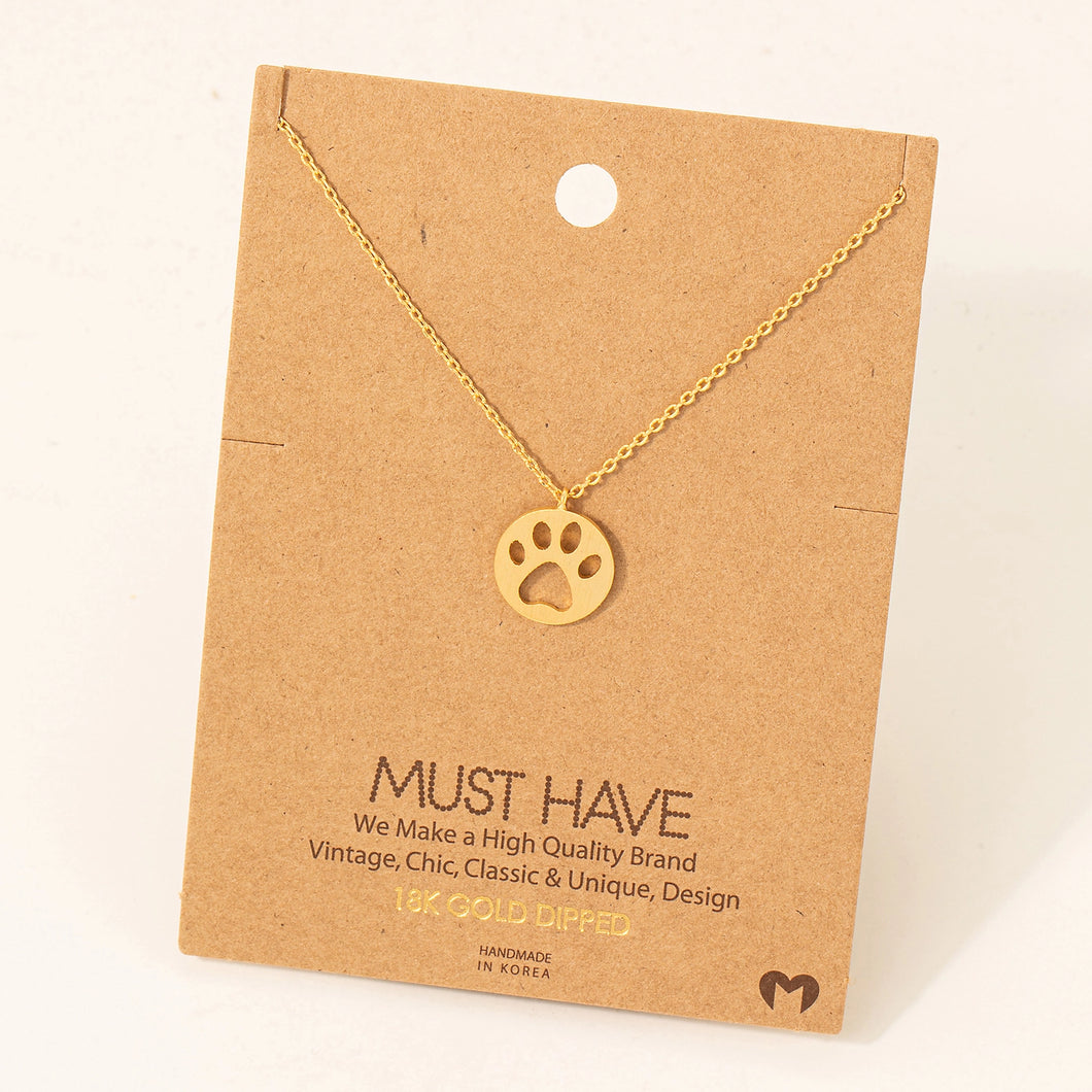 Paw Print Necklace
