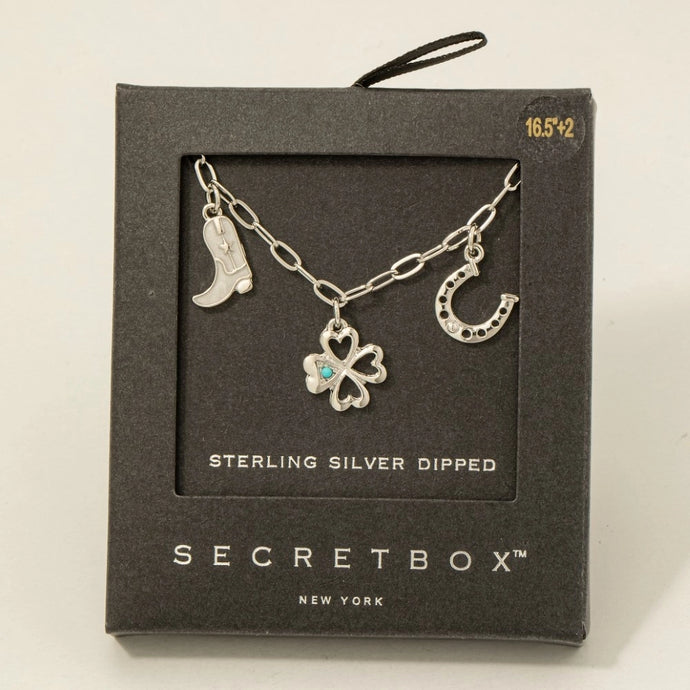 Western Charm Necklace-Silver