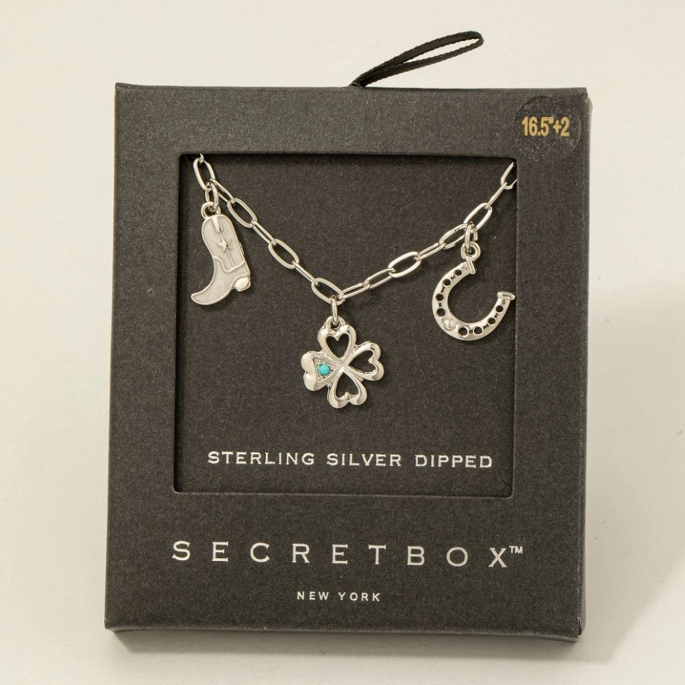Western Charm Necklace-Silver