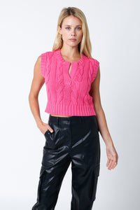 Monroe Sweater Top-Pink