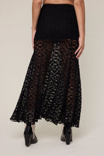 Lyla Lace Maxi Skirt-Black