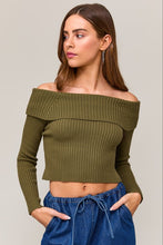 Hetty Sweater Top-Olive