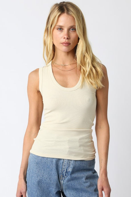 Kelsey Tank-Beige