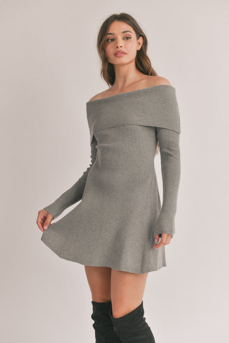 FINAL SALE Cheri Dress-Grey