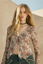 Malia Floral Top-Cream