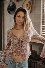 Malia Floral Top-Cream