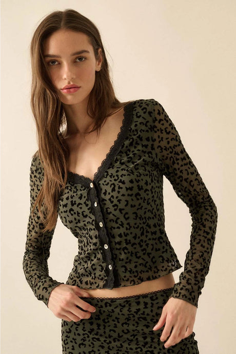 Lori Leopard Top