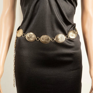 Fiona Flower Belt-Gold
