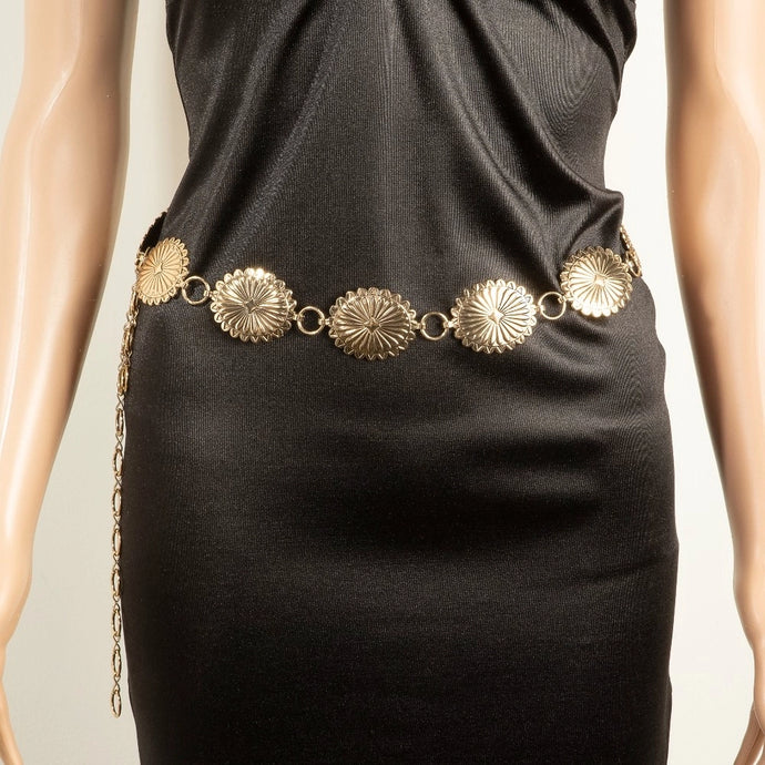 Fiona Flower Belt-Gold