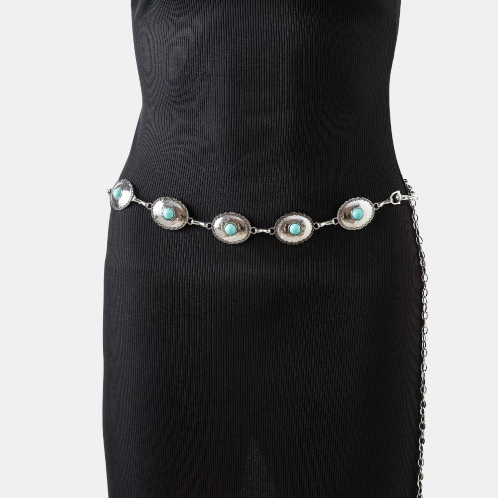 Kelly Chain Belt-Silver