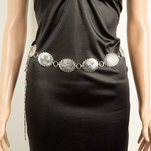 Fiona Flower Belt-Silver
