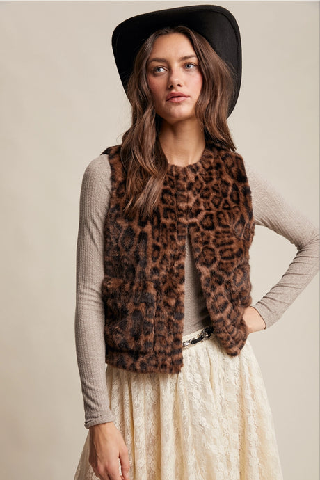 Loretta Leopard Vest