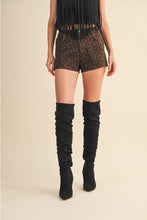 Lily Leopard Denim Shorts