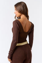 Lillian Crop Top-Brown