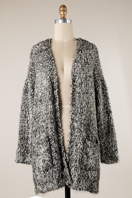 FINAL SALE Malia Cardigan-Black/White