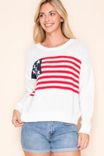 Cable Knit Flag Sweater
