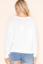 Cable Knit Flag Sweater