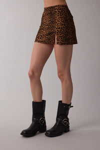 Christi Leopard Skort-Brown