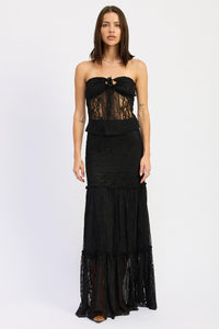 Julia Lace Skirt-Black