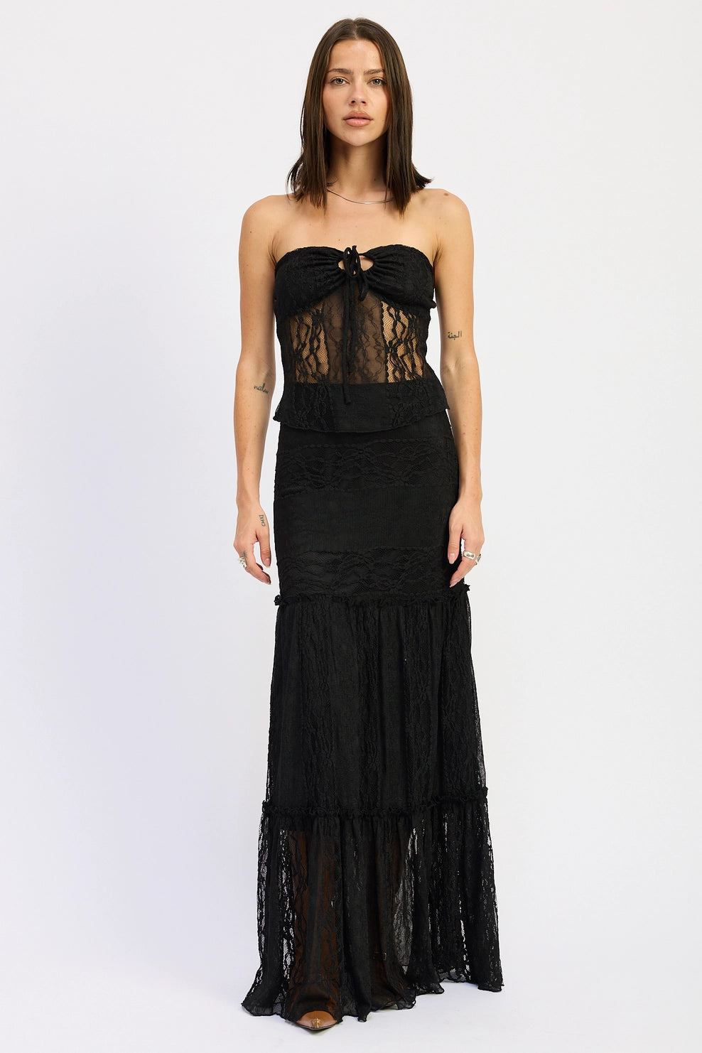 Julia Lace Skirt-Black