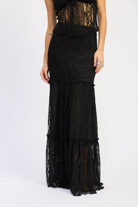 Julia Lace Skirt-Black
