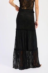 Julia Lace Skirt-Black