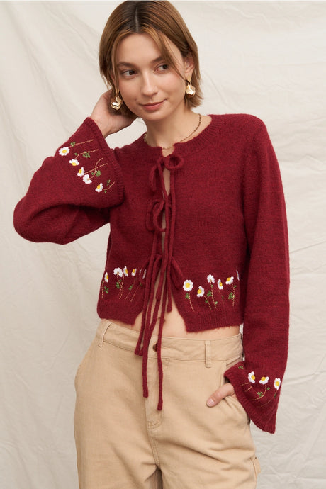 Greta Flower Cardigan
