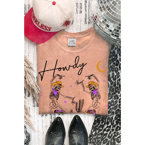 Howdy Halloween Tee-Burnt Orange