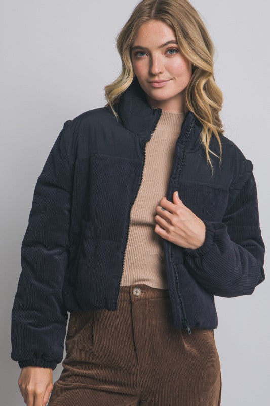 Julia Puffer Jacket-Black