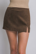 Susan Suede Skort-Brown