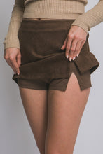 Susan Suede Skort-Brown