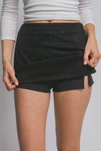 Susan Suede Skort-Black