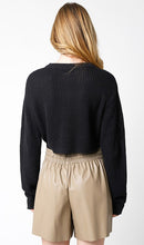 Kannon Crop Sweater-Black