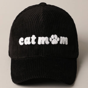 Cat Mom Corduroy Cap